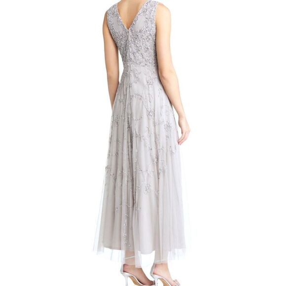 PISSARRO NIGHTS Brown Mocha Gown Beaded Mesh With Jacket Size 2 NWT - Picture 16 of 16